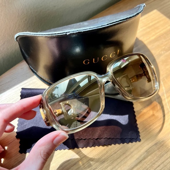 Rare Authentic Gucci Bamboo Horsebit Sunglasses - Picture 1 of 6